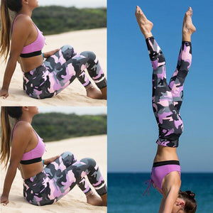 Leggings camuflaje rosas combinados