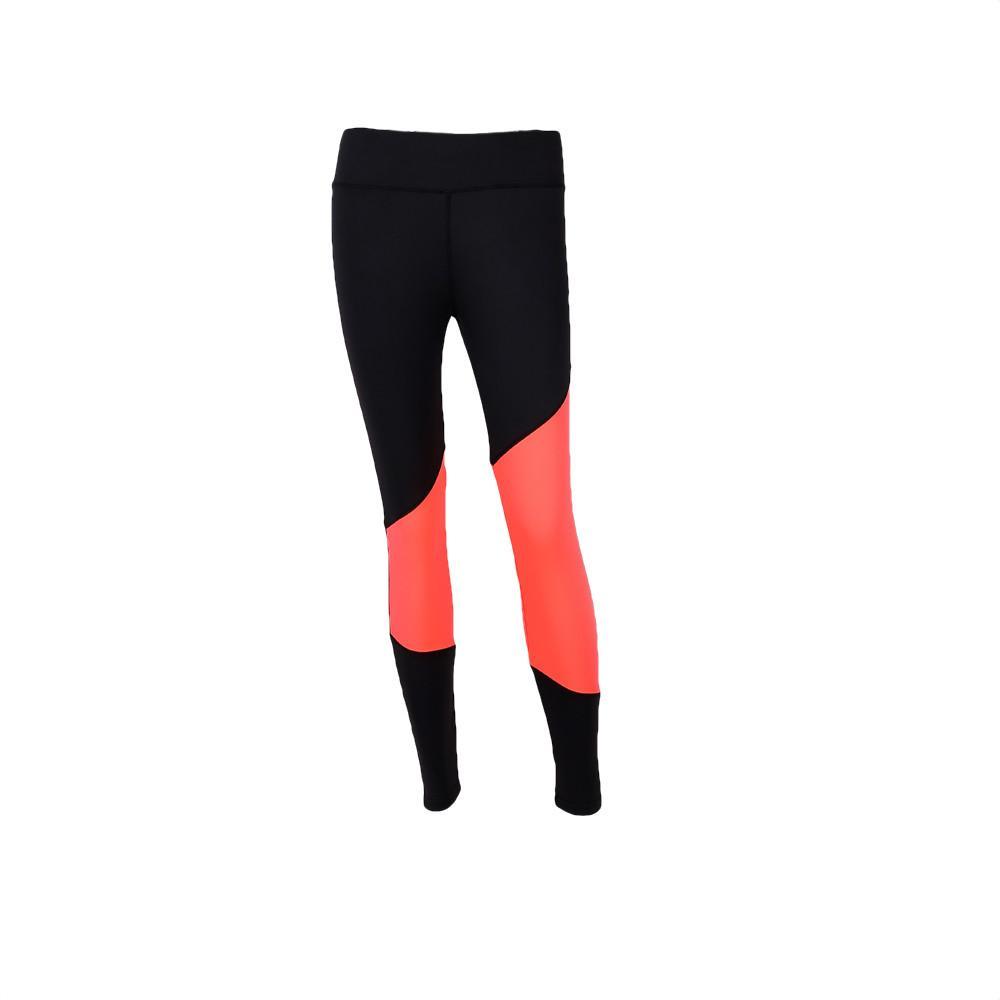 Legging negro y rojo contrastados